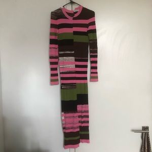 Colorful striped knit Opening Ceremony dress